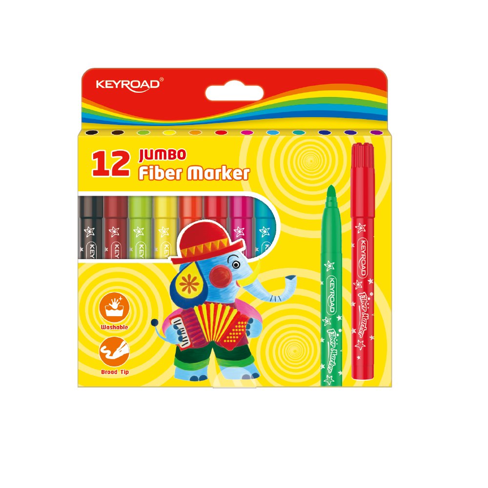 Rotuladores Liderpapel Jumbo caja de 24 colores (52212)