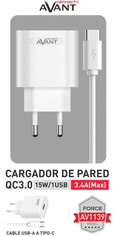 Cargador de corriente Avant Connect USB + Tipo C AVANT