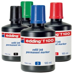 Tinta para rellenar marcadores Código T-100 100 ml Negro