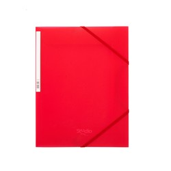 Carpeta gomas y solapas PP Translúcida Rojo