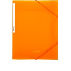Carpeta gomas y solapas PP Translúcida Naranja